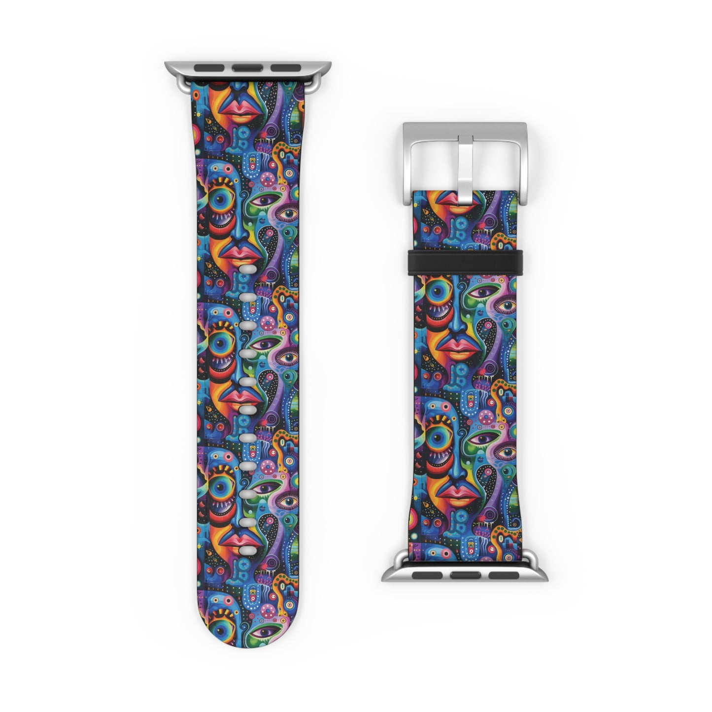 Psychedelic Visions Colorful Artful Watch Band - Unique Design for Fashion Lovers.