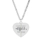 Hidden Message Heart Necklace — Engraved 'Look Into My Eyes' Secret Pendant