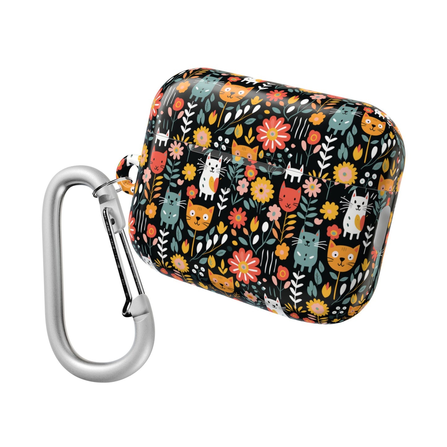 Whimsical Feline Garden AirPod Cases (AOP) - Fun & Colorful Accessories for Pet Lovers.