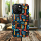 Urban Totem Vibe Tough iPhone Magnetic Case, Colorful Bohemian Art, Unique Gift for Him/Her, Holiday Accessory, iPhone Protection, MagSafe iPhone Case.
