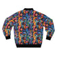 Psychedelic Visions Vibrant Art Bomber Jacket for Creative Souls.