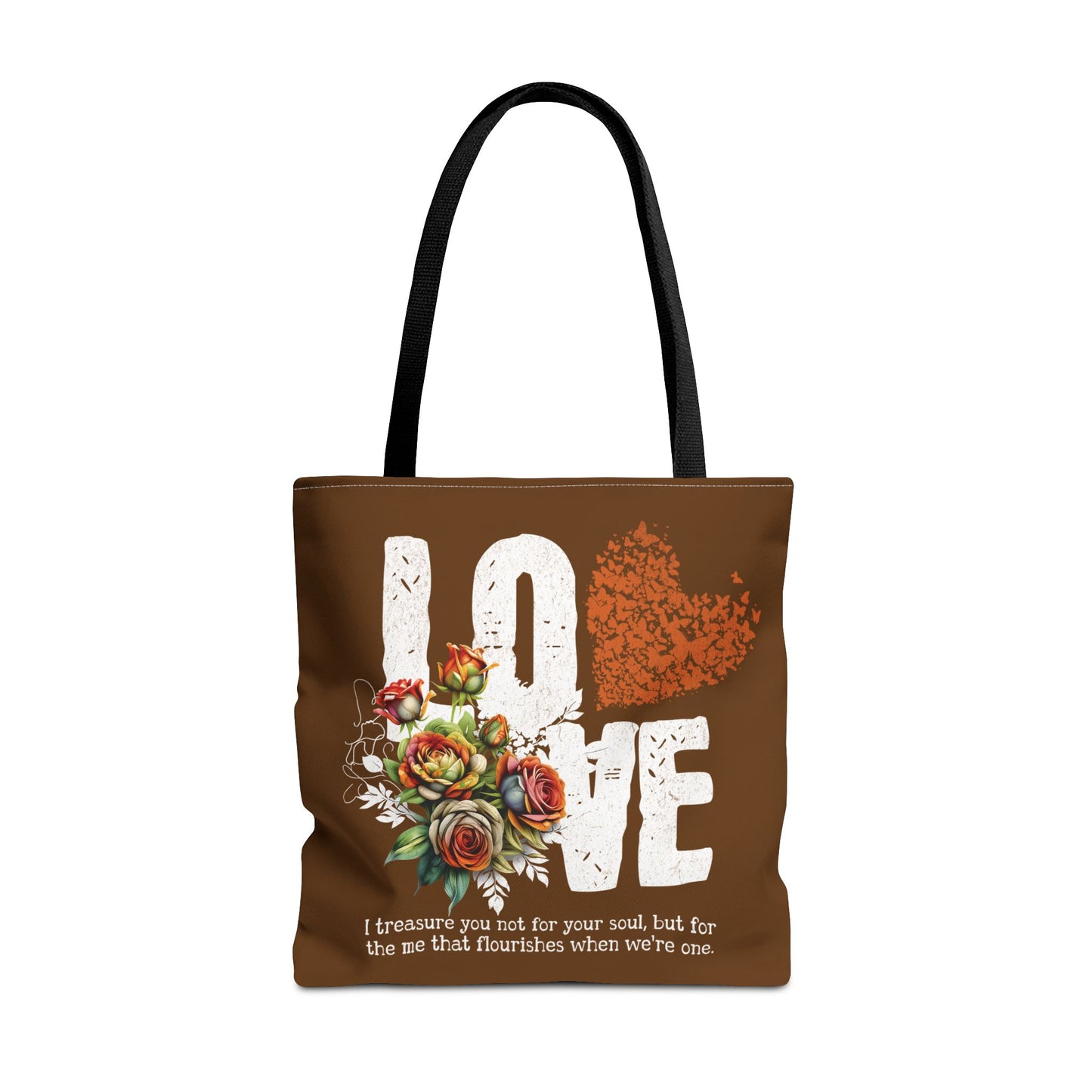 LOVE Always Brown Tote Bag.