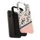 Personalized Floral Blush Garden Whisper Tough Magnetic MagSafe® iPhone® 13, 14, 15, 16, 17, Pro, Pro Max, Plus Cases (Custom Name).
