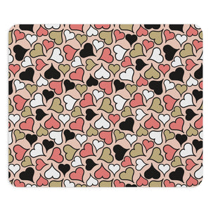 Hearts and Hearts Pattern Mouse Pad - Cute Office Accessory for Valentine’s Day
