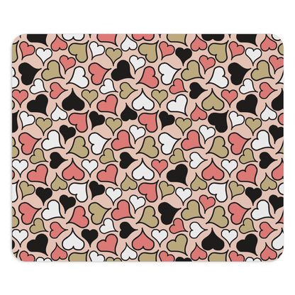 Hearts and Hearts Pattern Mouse Pad - Cute Office Accessory for Valentine’s Day