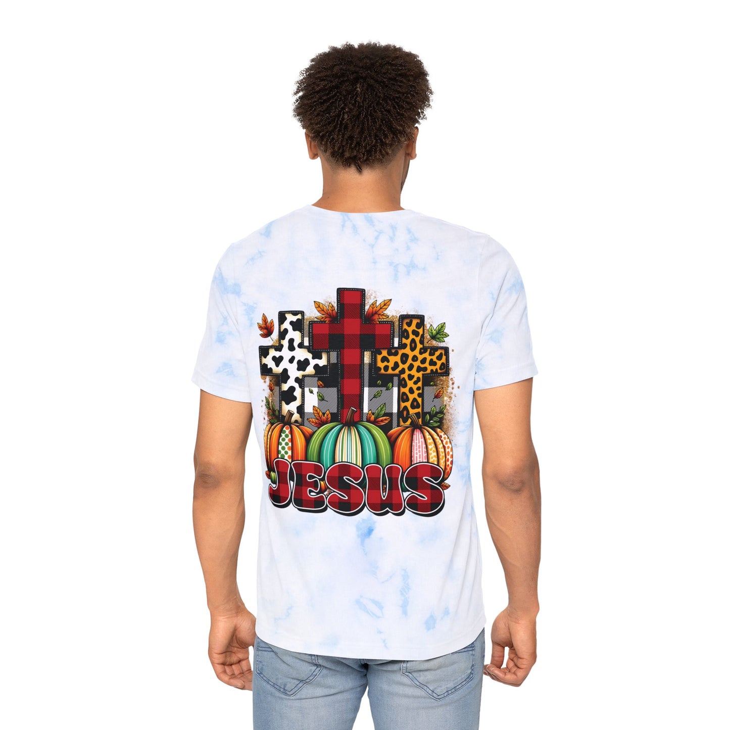 Faithful Harvest Cross Unisex FWD Fashion Tie-Dyed T-Shirt