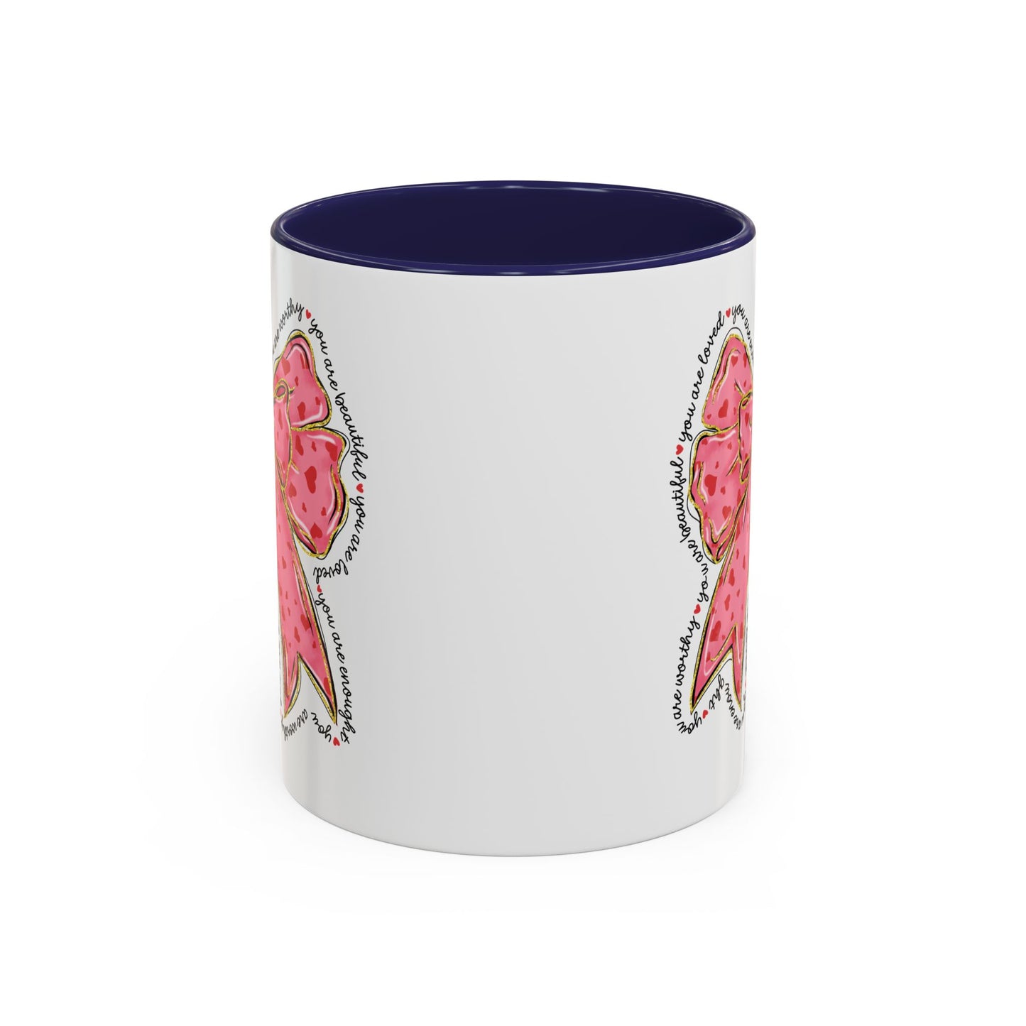 Affirmation Bow Accent Coffee Mug (11oz).
