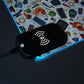 Academic Adventures Bloom LED Gaming Mouse Pad, Wireless Charging