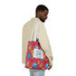 Personalized Kawaii Composition Book Inspired Canvas Tote Bag with Colorful Straps, Cute School Bag, Eco-Friendly Tote, Back to School Shopping Bag, Teacher Gift Idea