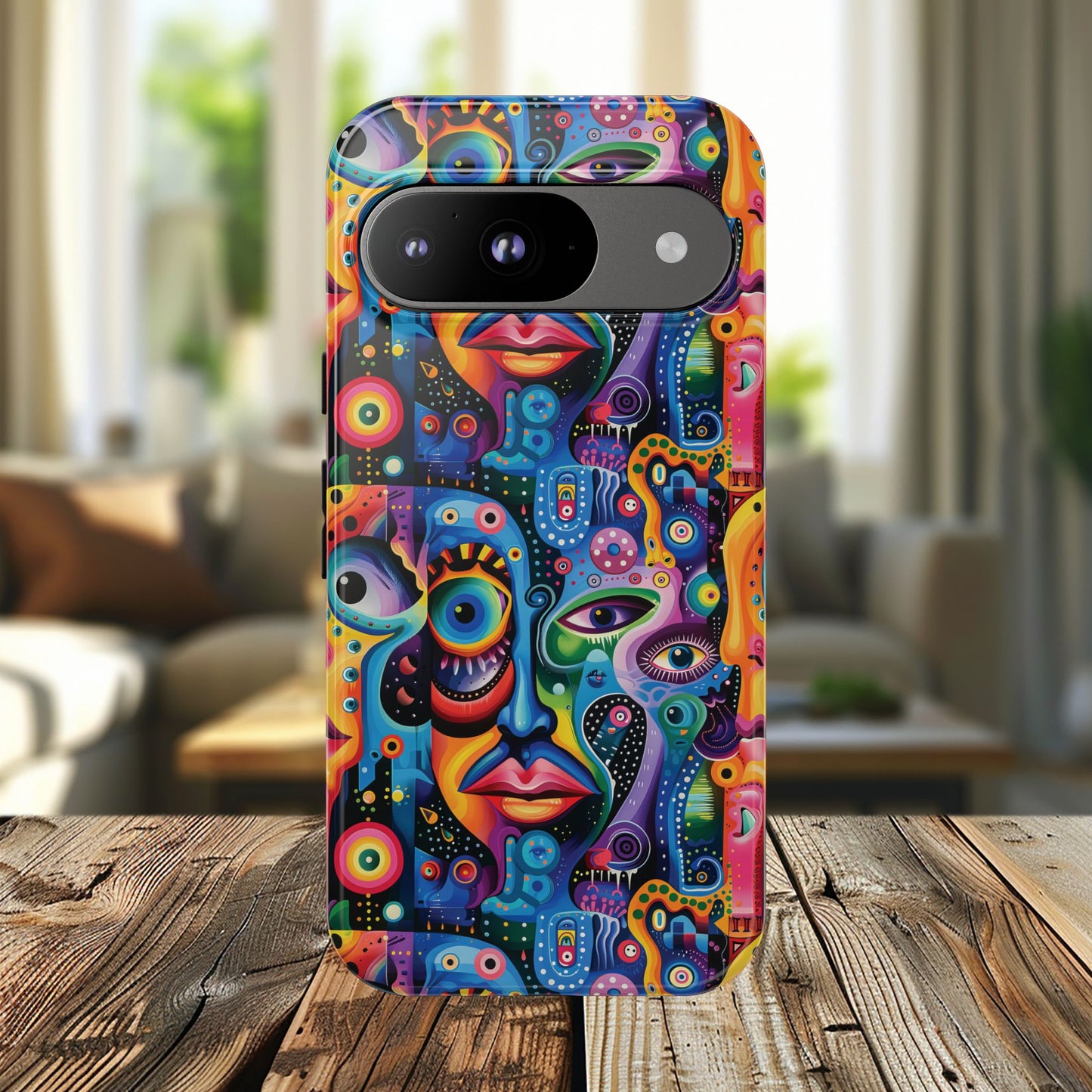 Psychedelic Visions Vibrant Samsung, iPhone and Google Pixel Phone Cases - Colorful Artistic Design