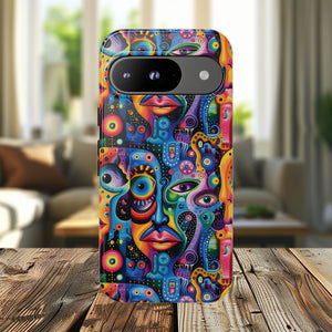 Psychedelic Visions Vibrant Samsung, iPhone and Google Pixel Phone Cases - Colorful Artistic Design