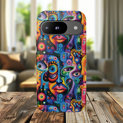 Psychedelic Visions Vibrant Samsung, iPhone and Google Pixel Phone Cases - Colorful Artistic Design