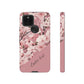 Personalized Cherry Blossom Tough Phone Case — Pink Floral Protective Case for Samsung & Google