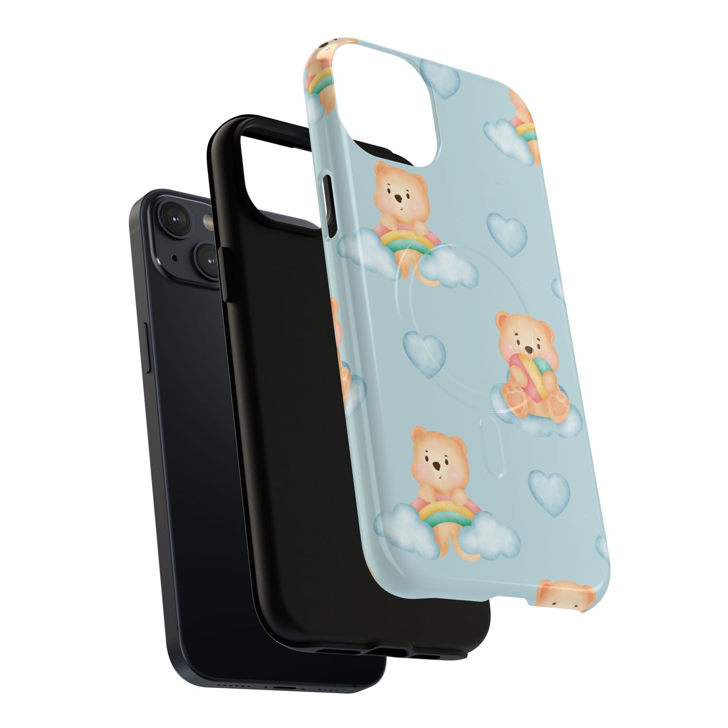 Cute Bear Magnetic iPhone Case, Kid-Friendly iPhone Cover, Stylish Cell Accessory, Gift for Kids, Durable Design for Any Occasion