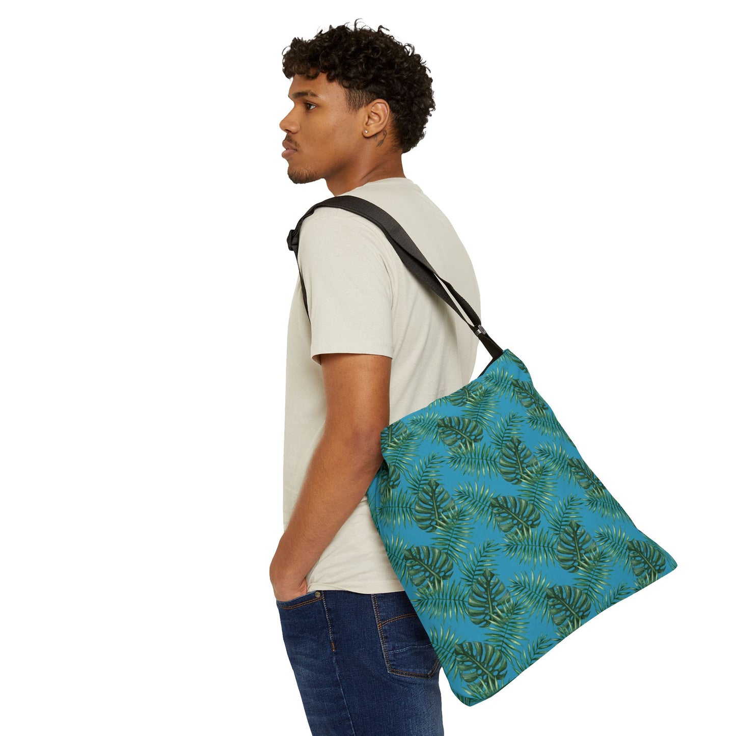 Turquoise Tropical Bliss Adjustable Tote Bag (AOP)