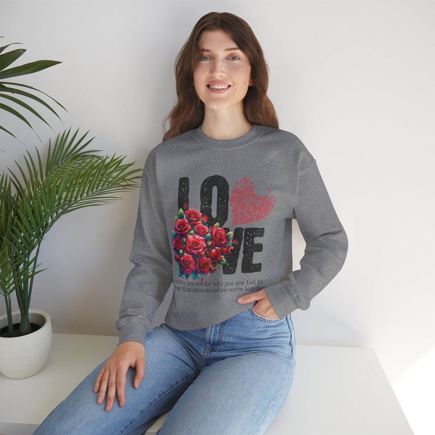 LOVE Always Unisex Heavy Gildan Blend™ Crewneck Sweatshirt.