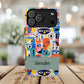 Personalized Vibrant Phone Case,  Magnetic iPhone Cover, Colorful Abstract Protection, Trendy Gift, Unique Tech Accessory, Art Phone Case
