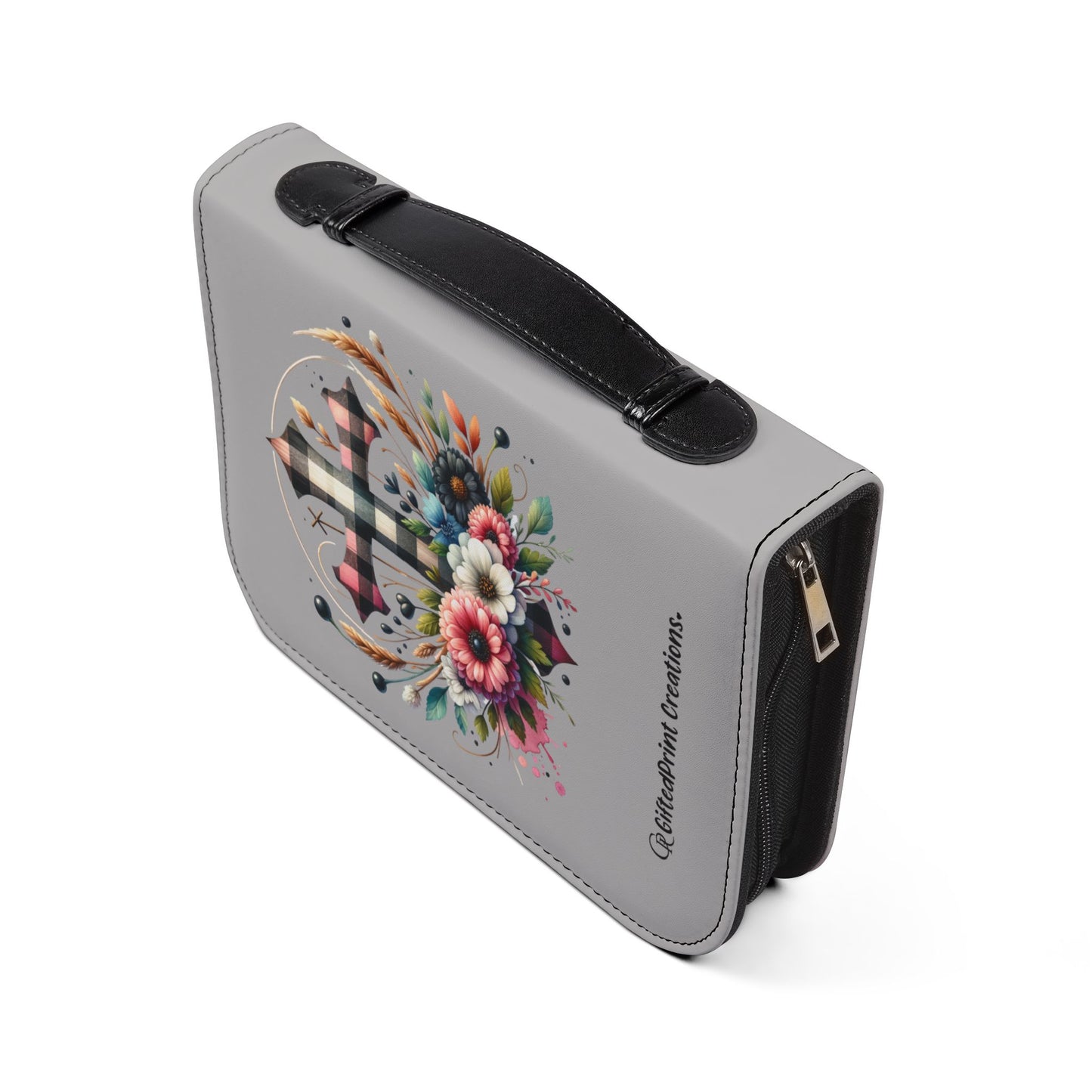 Personalized Floral Cross Bible Cover - Trust in the Lord Design| Baptism | Christening | Anniversary | Birthday Gifts.