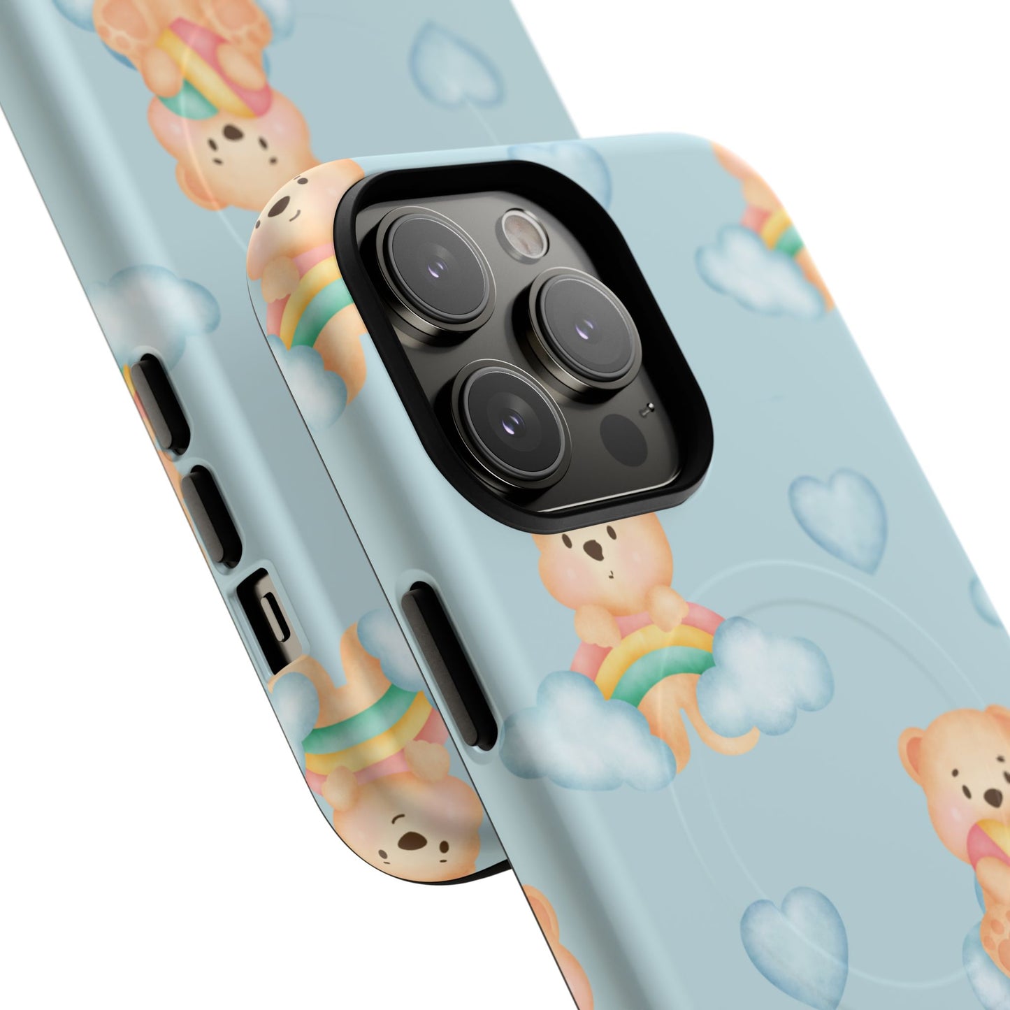 Cute Bear Magnetic iPhone Case, Kid-Friendly iPhone Cover, Stylish Cell Accessory, Gift for Kids, Durable Design for Any Occasion