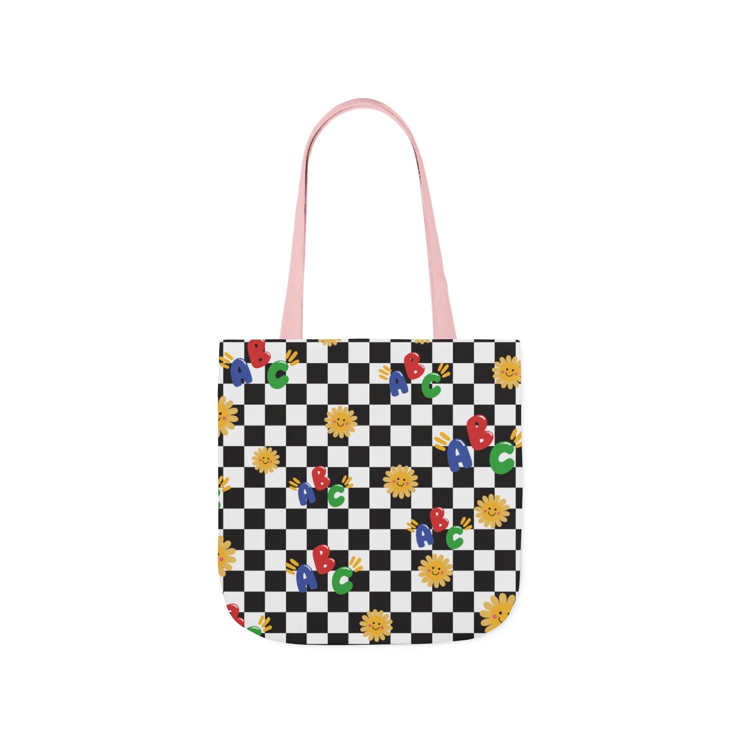 Personalized Schoolyard Chic Composition Book Inspired Canvas Tote Bag with Colorful Straps, Cute School Bag, Eco-Friendly Tote, Back to School Shopping Bag, Teacher Gift Idea