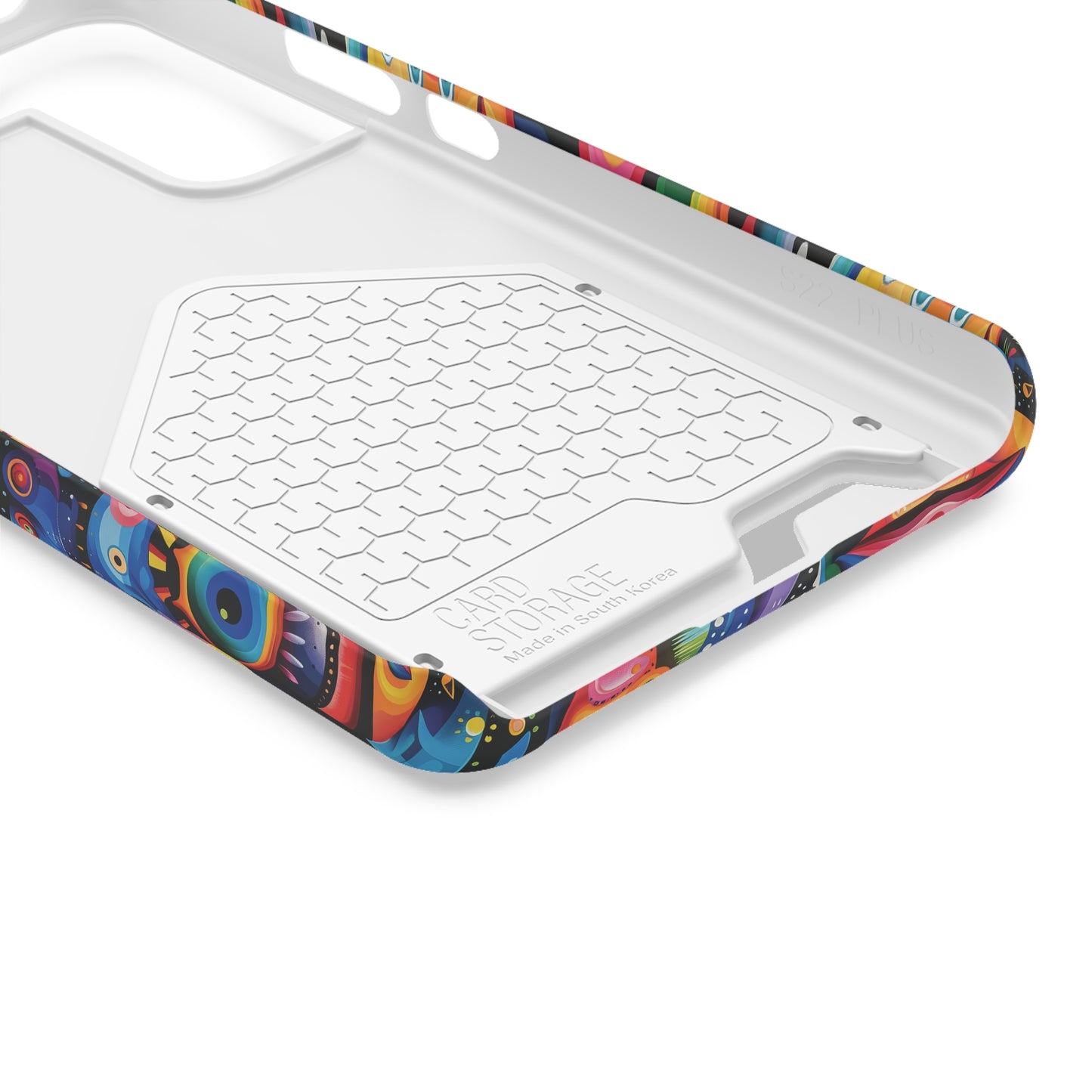Psychedelic Visions Phone Case with Card Holder - Colorful and Stylish Design for Creatives