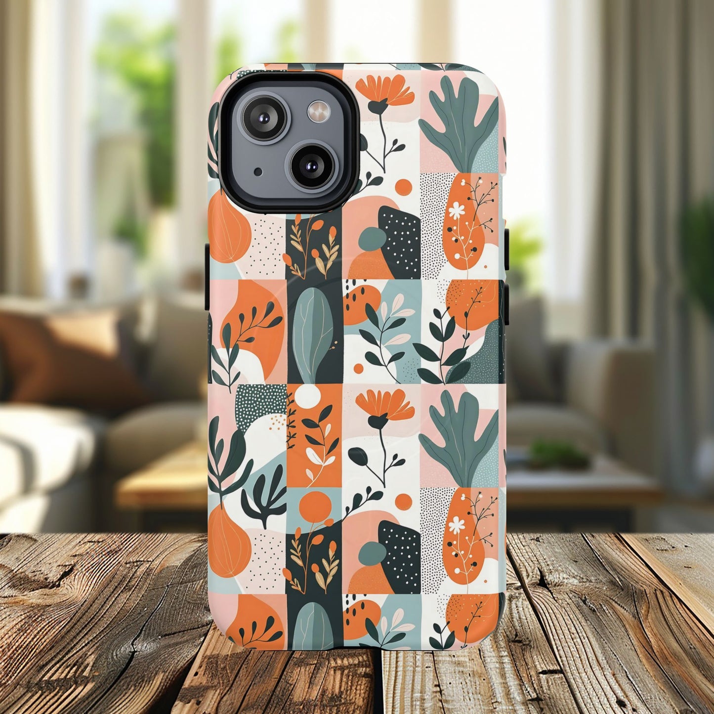 Botanical Bliss Tough Magnetic Phone Case, Durable Phone Cover, Gift for Her, Stylish Tech Accessory, Fall Vibes, Trendy Mobile Case