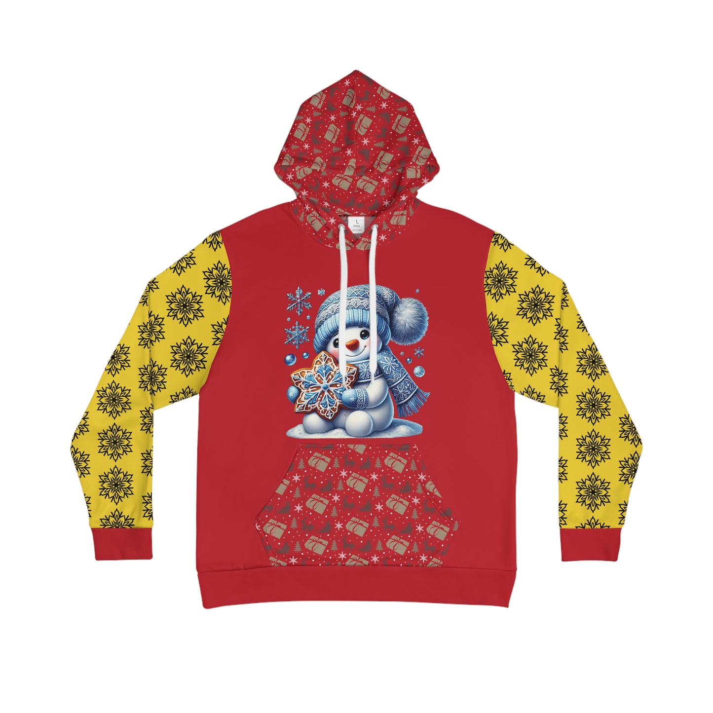 That Ugly Christmas Men's Hoodie with All-Over Print Design - Silky Smooth Polyester Fabric