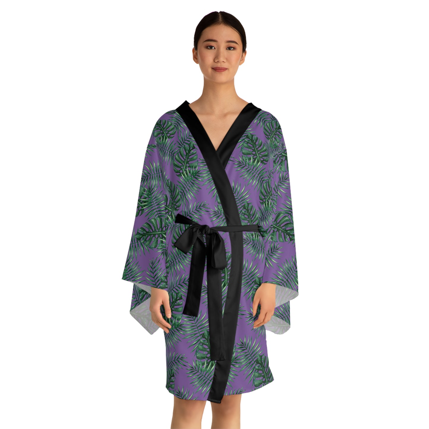 Purple Tropical Bliss Serenity Kimono Robe (AOP)