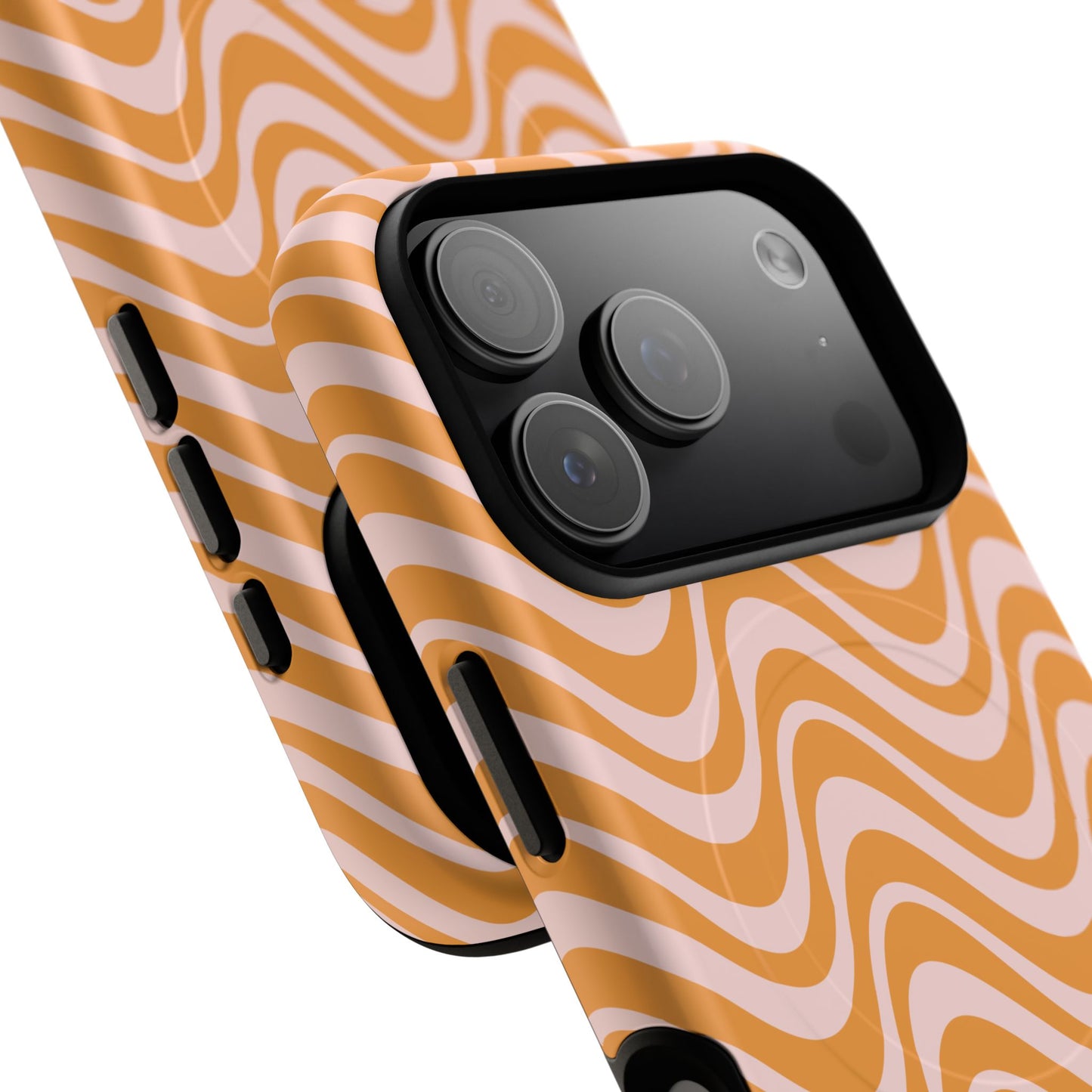 Stylish Tough Magnetic Case for Your iPhone - Trendy Wave Design, Durable Protector, Gift for Her, Cool Tech Accessory, Unique iPhone Cover, Magsafe iPhone Cover.