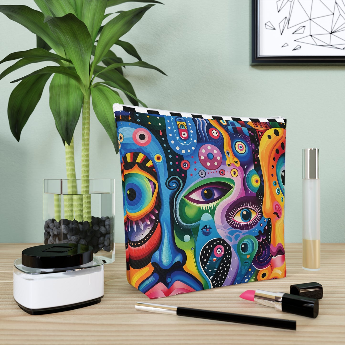 Psychedelic Visions Cotton Cosmetic Bag