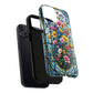 Floral Stained Glass Tough Magnetic Case, Durable Phone Cover, Gift for Nature Lovers, Unique Floral Design, Phone Accessories for All Occasions.
