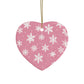 Pink Snowflake Elegance Ceramic Ornaments (1pcs, 5pcs, 10pcs, 20pcs)