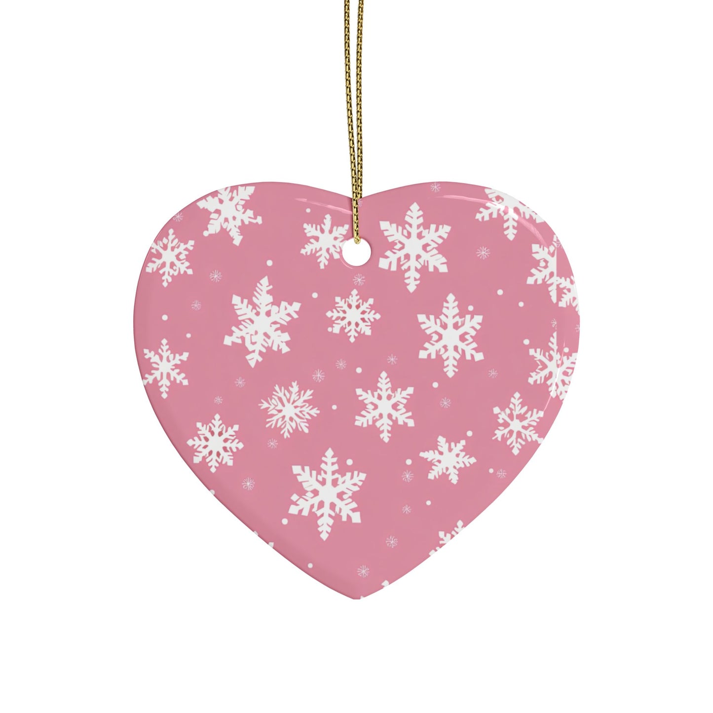 Pink Snowflake Elegance Ceramic Ornaments (1pcs, 5pcs, 10pcs, 20pcs)