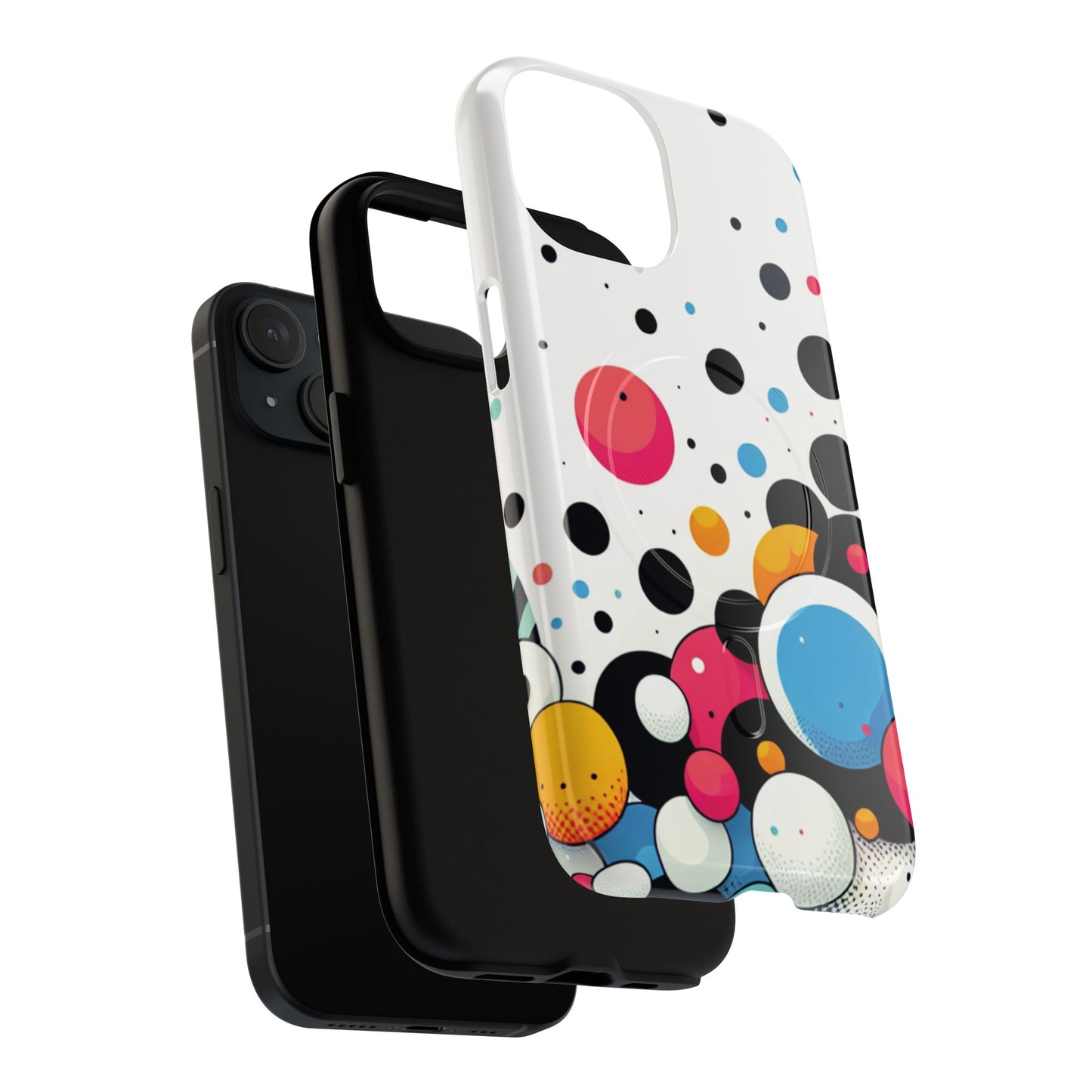 Vibrant Bubble Bloom Galaxy Magnetic iPhone Cases, Artistic Protection for Your Device, Gift for Tech Lovers, Colorful Designs, Unique iPhone Accessories