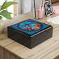 Stained Glass Dragonfly Jewelry Box — Floral Keepsake Box for Women