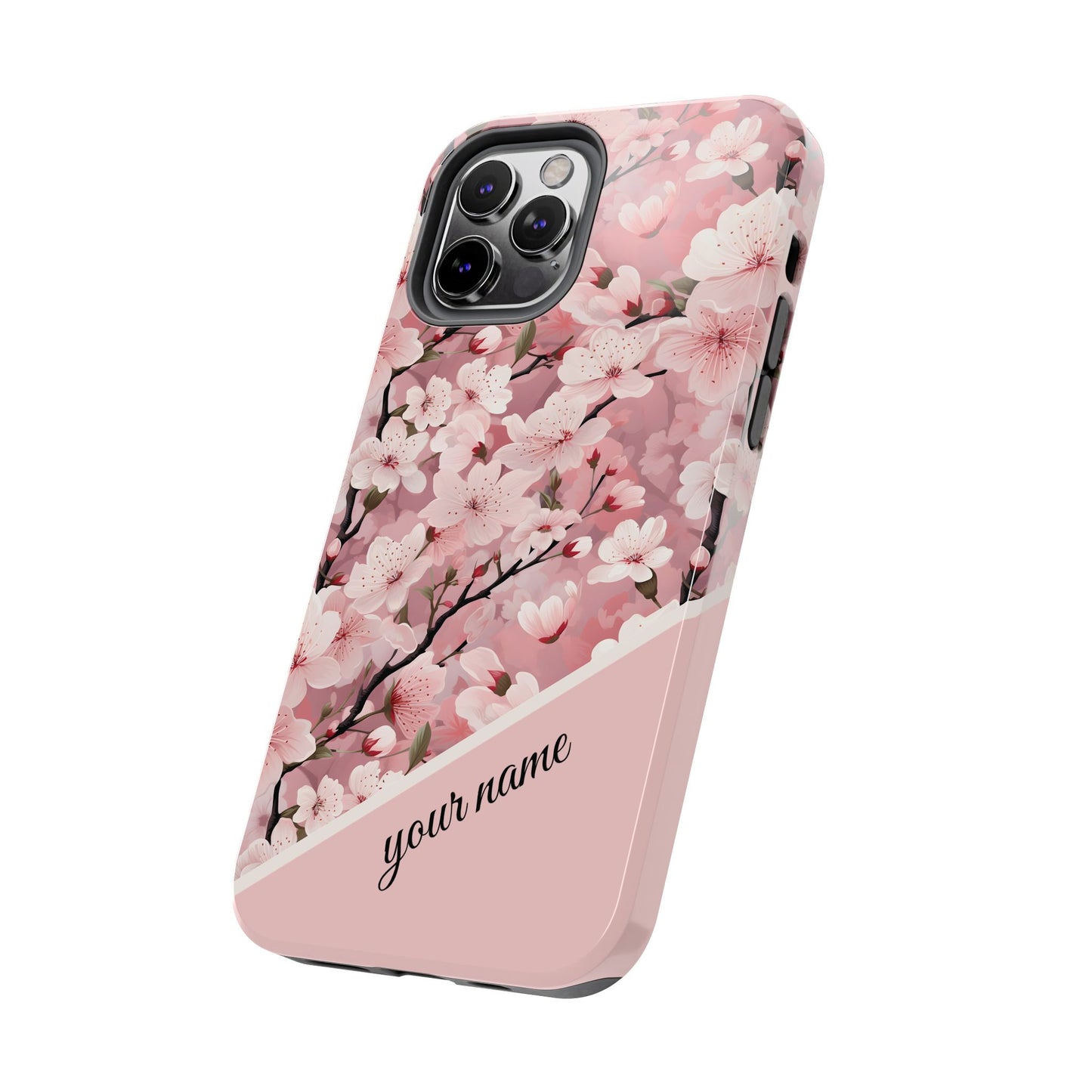 Personalized Cherry Blossom iPhone and Samsung Tough Phone Cases