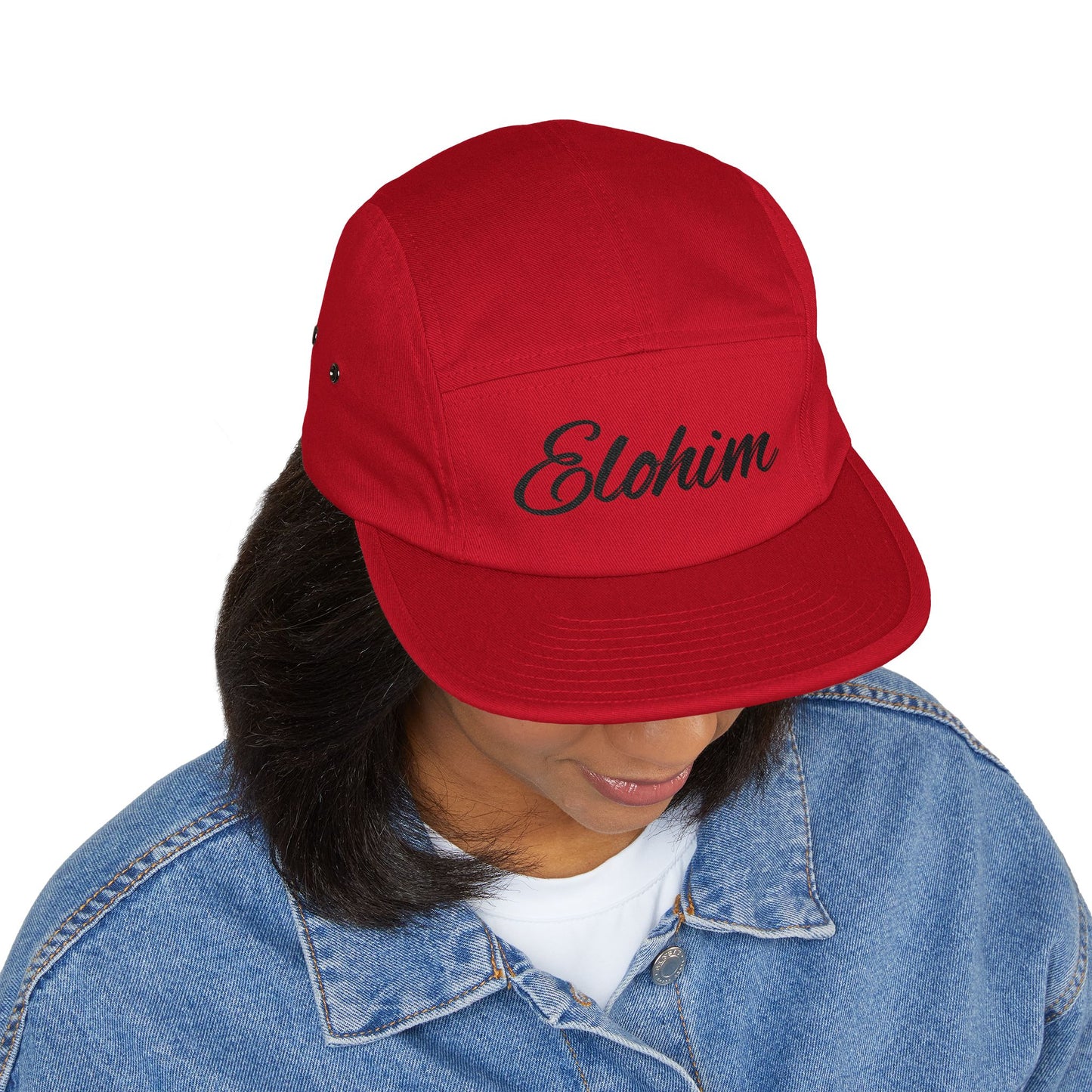 Embroidered 'ELOHIM, GENESIS 1:1'  5 Panel Cap, Trendy Hat, Outdoor Gear, Streetwear Accessory, Unique Gift, Fashion Statement