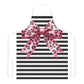 Striped Pink Animal Print Bow Chef's Apron