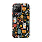 Whimsical Feline Garden iPhone and Samsung Tough Phone Cases