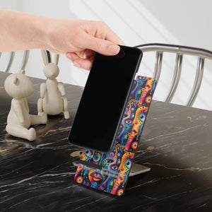 Psychedelic Visions Colorful Abstract Phone Stand - Unique Mobile Display Holder