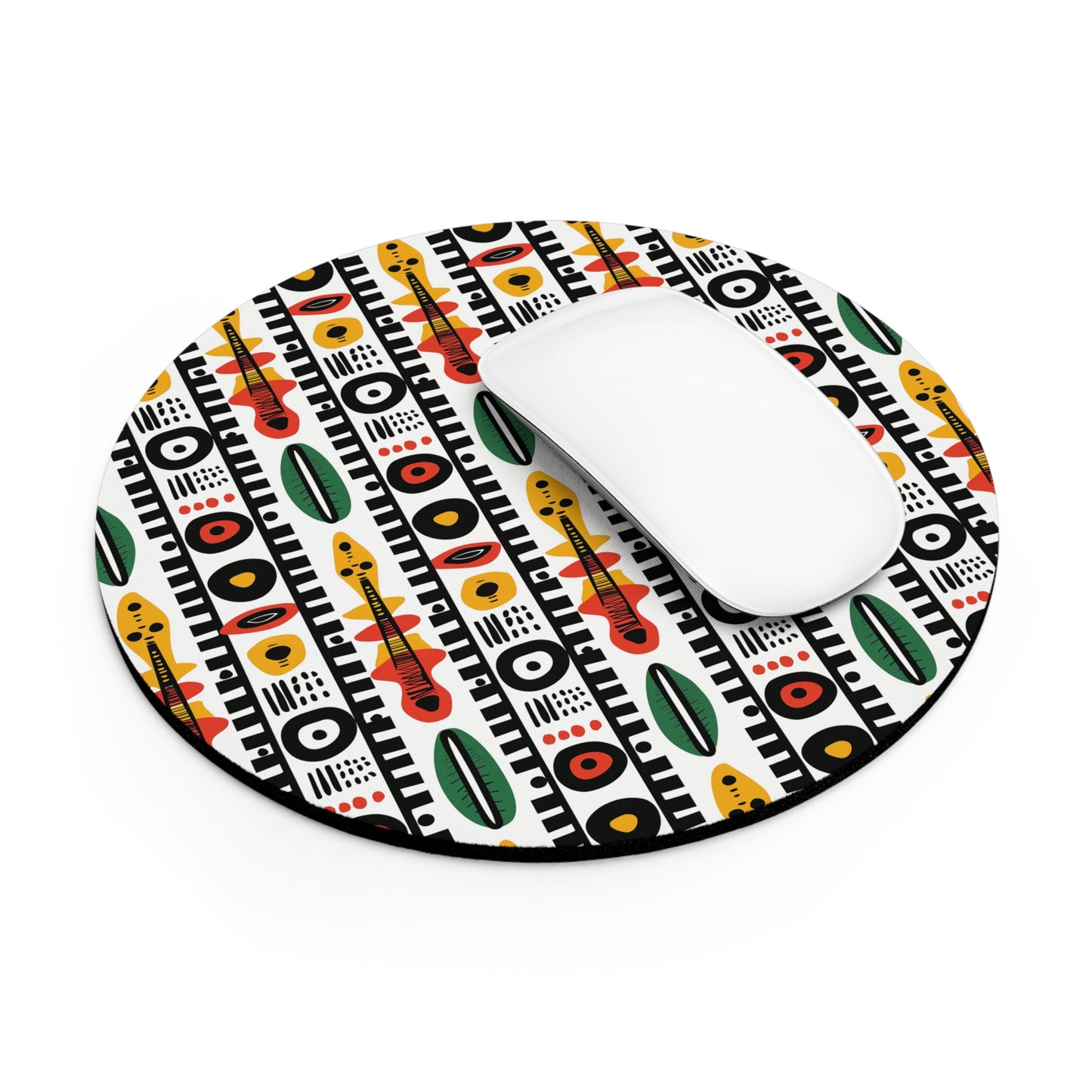 Afrobeat Harmony Vibrant Geometric Mouse Pad – Artistic Desk Accessory for Creatives & Dreamers.