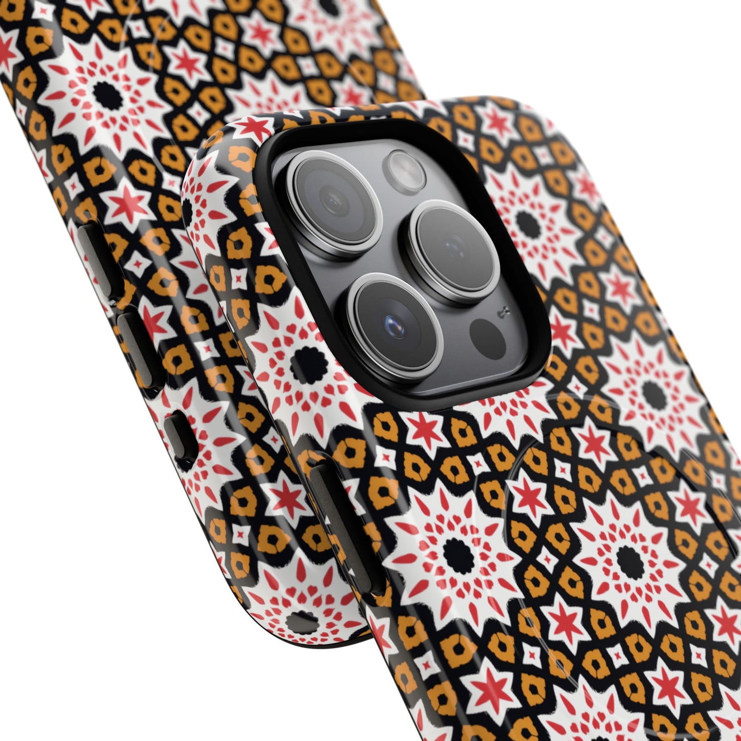 Bohemian Patterned Tough Magnetic Cases, Unique Phone Protection, Stylish Phone Cover, Gift for Trendsetters, Vibrant Designs