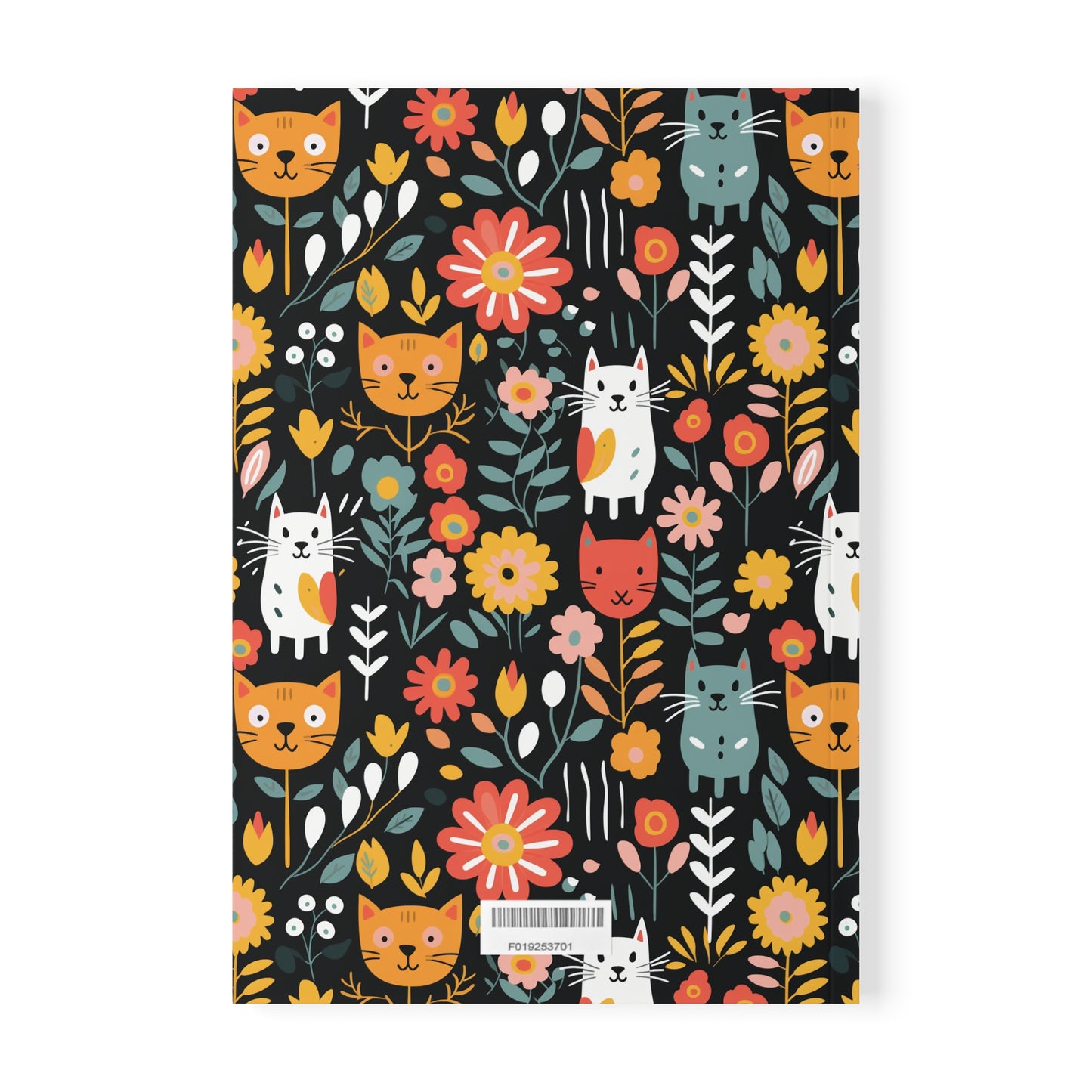 Whimsical Feline Garden Softcover Notebook, A5