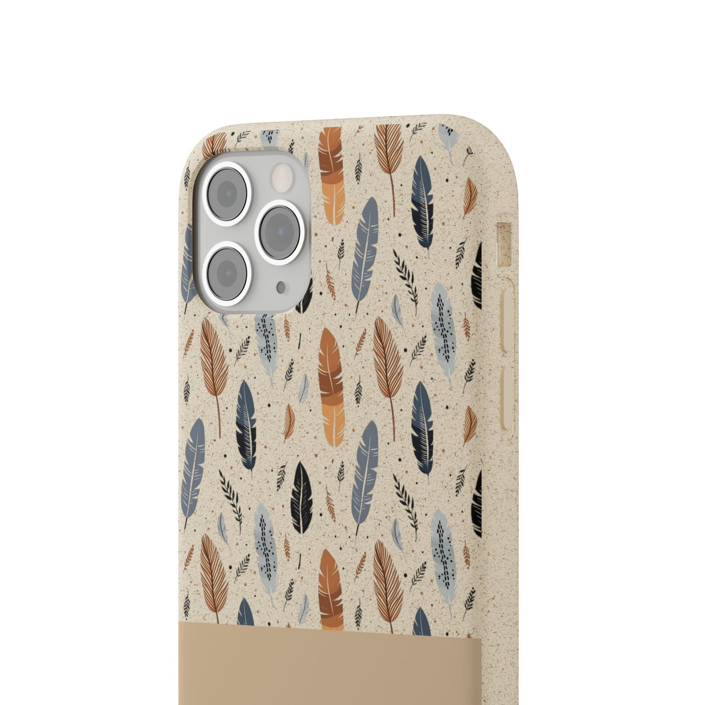Personalized Whispering Feathers Samsung Biodegradable Case, Custom Name Case.