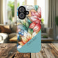 Personalized Radiant Gardenlight Stained Glass Tough MagSafe Magnetic Case, Vibrant Flower Cover, Durable Protective Case, Unique Gift for Her, Spring Elegance, iPhone® 13, 14, 15, 16, 17, Pro, Pro Max, Plus Cases.