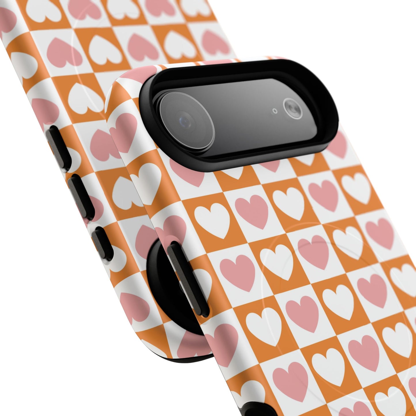 Heart Pattern Magnetic iPhone Case, Valentine Gift, Cute iPhone Accessory, Durable Case for Lovers, Custom iPhone Skin, Sweetheart Case