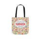 Personalized Doodle Daydream Composition Book Inspired Canvas Tote Bag with Colorful Straps, Cute School Bag, Eco-Friendly Tote, Back to School Shopping Bag, Teacher Gift Idea