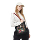 Faith and Floral Cross Heart Tote Bag