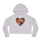 Patchwork Hearts Women’s Cropped Hooded Sweatshirt