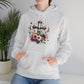 Faith and Floral Cross Unisex Heavy Blend™ Gildan Hooded Sweatshirt.